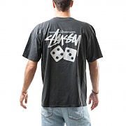DICE PIG DYED TEE-BLK